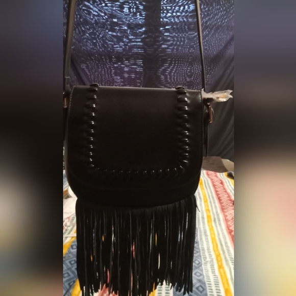 Elegant Summer&Rose Black leather cross body purse NWOT - Picture 6 of 7